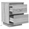 Bedside Cabinets with LED Lights - 2 pcs Grey Sonoma