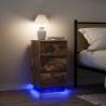  Bedside Cabinet with LED Lights Smoked Oak 38x34x65 cm Colour smoked oak Size 38 x 34 x 65 cm Quantity in Package 1 