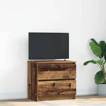 Stylish Old Wood TV Cabinet - 60x35x54 cm | HipoMarket UK