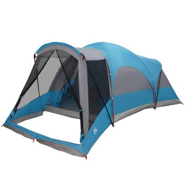 Family Tent Tunnel 8-Person Blue Waterproof - Hipomarket