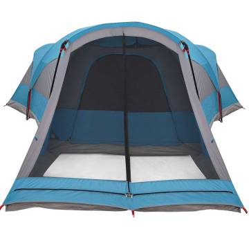 Family Tent Tunnel 8-Person Blue Waterproof - Hipomarket