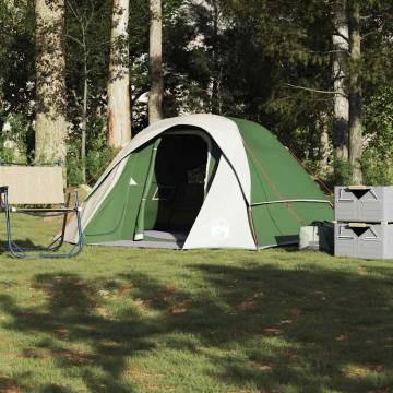 Camping Tent Cabin 4-Person Green Waterproof | HiPoMarket