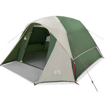 Camping Tent Cabin 4-Person Green Waterproof | HiPoMarket