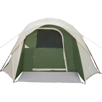 Camping Tent Cabin 4-Person Green Waterproof | HiPoMarket