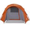 Family Tent Cabin 6-Person Waterproof - Grey & Orange