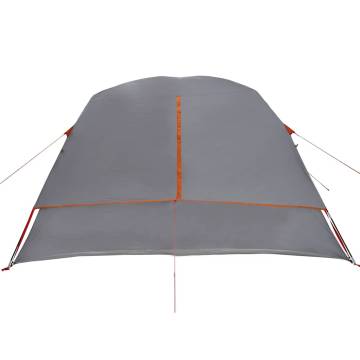 Family Tent Cabin 6-Person Waterproof - Grey & Orange