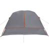 Family Tent Cabin 6-Person Waterproof - Grey & Orange