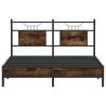 Smoked Oak Bed Frame without Mattress - 140x200 cm