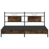 Smoked Oak Bed Frame 160x200 cm - Engineered Wood