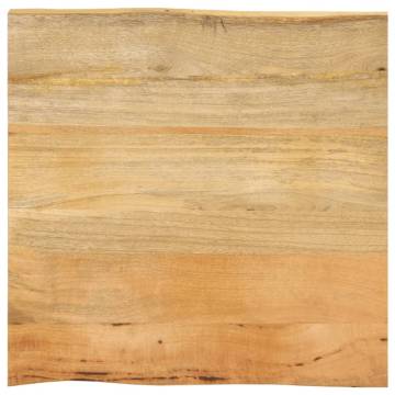 Live Edge Solid Wood Mango Table Top - 40x40 cm | Hipo Market