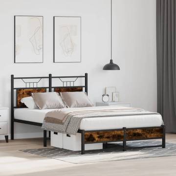 Smoked Oak Bed Frame 120x200 cm - Stylish & Durable