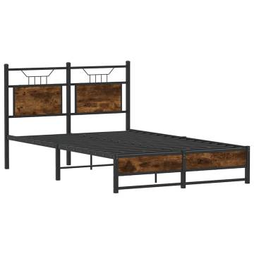 Smoked Oak Bed Frame 120x200 cm - Stylish & Durable