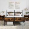 Smoked Oak Bed Frame 137x190 cm - Stylish & Durable