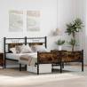 Smoked Oak Bed Frame 137x190 cm - Stylish & Durable