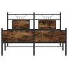 Smoked Oak Bed Frame 140x200 cm | Stylish & Durable Design