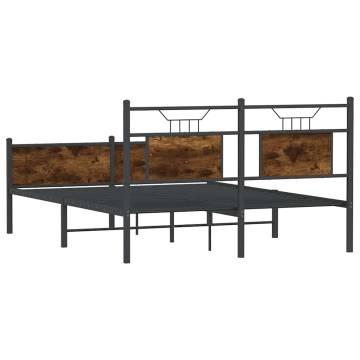 Smoked Oak Bed Frame 140x200 cm | Stylish & Durable Design