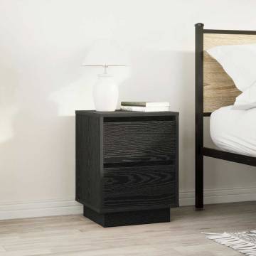 Bedside Cabinets with LED Lights - 2 pcs Black | HipoMarket