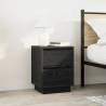 Bedside Cabinets with LED Lights - 2 pcs Black | HipoMarket