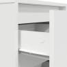 Stylish Bedside Cabinets with LED Lights - 2 Pcs White