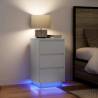  Bedside Cabinet with LED Lights White 38x34x65 cm Colour white Size 38 x 34 x 65 cm Quantity in Package 1 