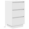 Stylish Bedside Cabinet with LED Lights – White 38x34x65 cm