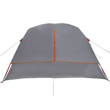 4-Person Waterproof Camping Tent - Grey & Orange - HipoMarket