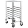 Stainless Steel Tray Trolley with 6 GN Containers | Hipo Market