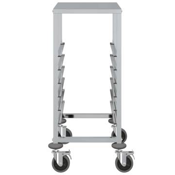 Stainless Steel Tray Trolley with 6 GN Containers | Hipo Market