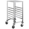 Stainless Steel Tray Trolley with 6 GN Containers | Hipo Market