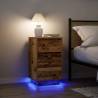  Bedside Cabinet with LED Lights Old Wood 38x34x65 cm Colour old wood Size 38 x 34 x 65 cm Quantity in Package 1 