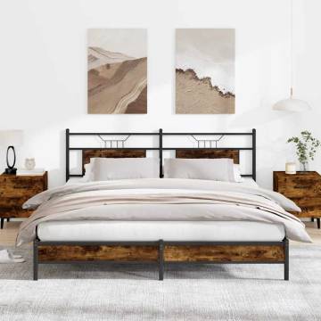 Stylish Smoked Oak Bed Frame - 183x213 cm | HipoMarket