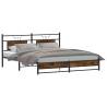  Bed Frame without Mattress Smoked Oak 160x200 cm Engineered Wood Colour smoked oak Size 160 x 200 cm Model with headboard & dual low footboard 