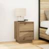 Stylish Bedside Cabinets with LED Lights - Artisan Oak (2 pcs)