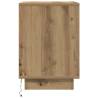 Stylish Bedside Cabinets with LED Lights - Artisan Oak (2 pcs)