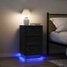  Bedside Cabinet with LED Lights Black 38x34x65 cm Colour black Size 38 x 34 x 65 cm Quantity in Package 1 