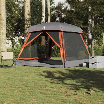 Family Tent Cabin for 6 - Waterproof Gray & Orange | HipoMarket