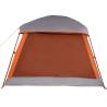 Family Tent Cabin for 6 - Waterproof Gray & Orange | HipoMarket