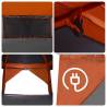 Family Tent Cabin for 6 - Waterproof Gray & Orange | HipoMarket