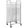 Tray Trolley with 32 GN Containers - Durable Stainless Steel