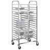 Tray Trolley with 32 GN Containers - Durable Stainless Steel