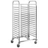 Tray Trolley with 32 GN Containers - Durable Stainless Steel