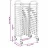 Tray Trolley with 32 GN Containers - Durable Stainless Steel