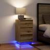  Bedside Cabinet with LED Lights Artisan Oak 38x34x65 cm Colour artisan oak Size 38 x 34 x 65 cm Quantity in Package 1 