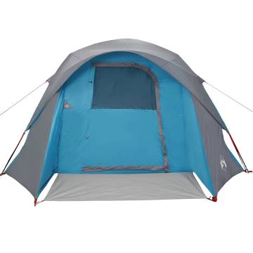 Family Tent Cabin 6-Person Blue Waterproof - HipoMarket