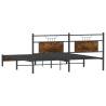 Smoked Oak Bed Frame 183x203 cm - Durable & Stylish Design