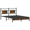 Smoked Oak Bed Frame 137x190 cm - Stylish & Durable Design