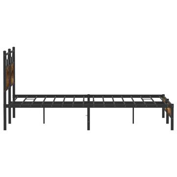 Smoked Oak Bed Frame 137x190 cm - Stylish & Durable Design