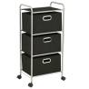  Shelving Unit with 3 Storage Boxes Steel and Non-woven Fabric Number of 3 