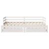 Stylish Daybed with Trundle & Drawers - White 80x200 cm