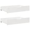 Stylish Daybed with Trundle & Drawers - White 80x200 cm